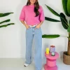 ADELINE PINK MOHAIR PULL