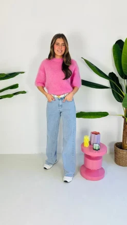 ADELINE PINK MOHAIR PULL