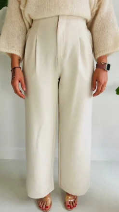 AURELIE ECRU CLASSIC PANTS