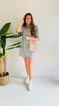 AURORA GREY T-SHIRT DRESS