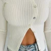 BARBARA ECRU LONG-SLEEVE BUTTON SHIRT