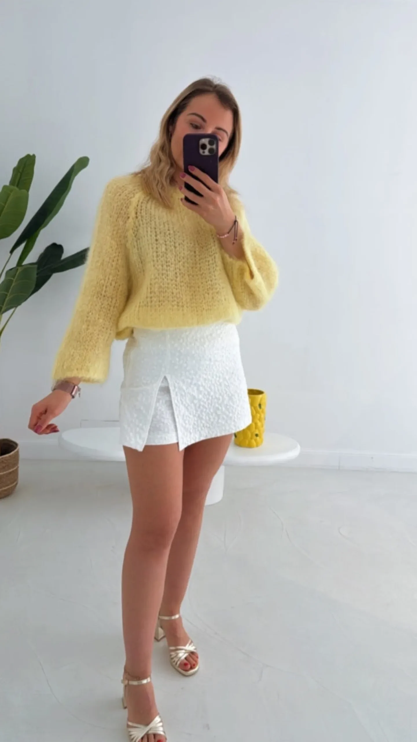 BLOOMING WHITE SKORT