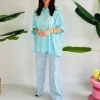 BOBBIE BLUE SPRING BLOUSE