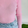 BRISA PINK RIBBED PULL