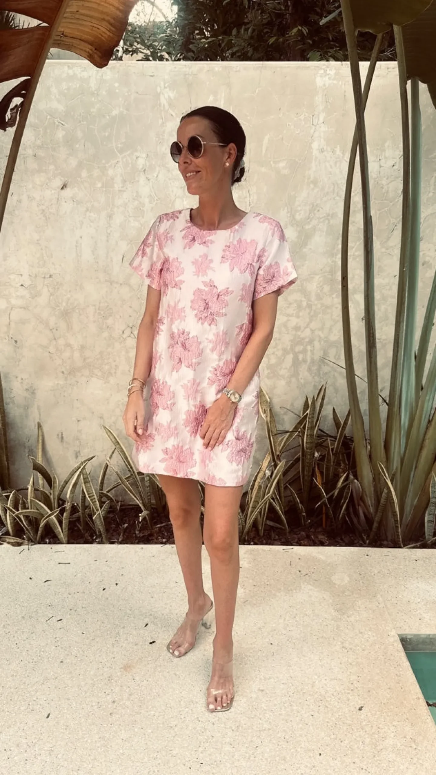 DALIASA PINK FLOWER DRESS