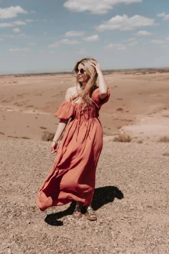 KHALIFA RUST ORANGE DRESS