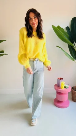 LILY YELLOW MOHAIR PULLOVER