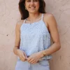 MAJORELLE MAGIC BLUE GLITTER TOP