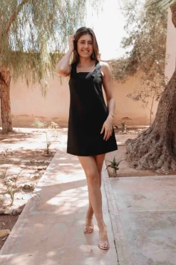 NAIMA BLACK BOW DRESS