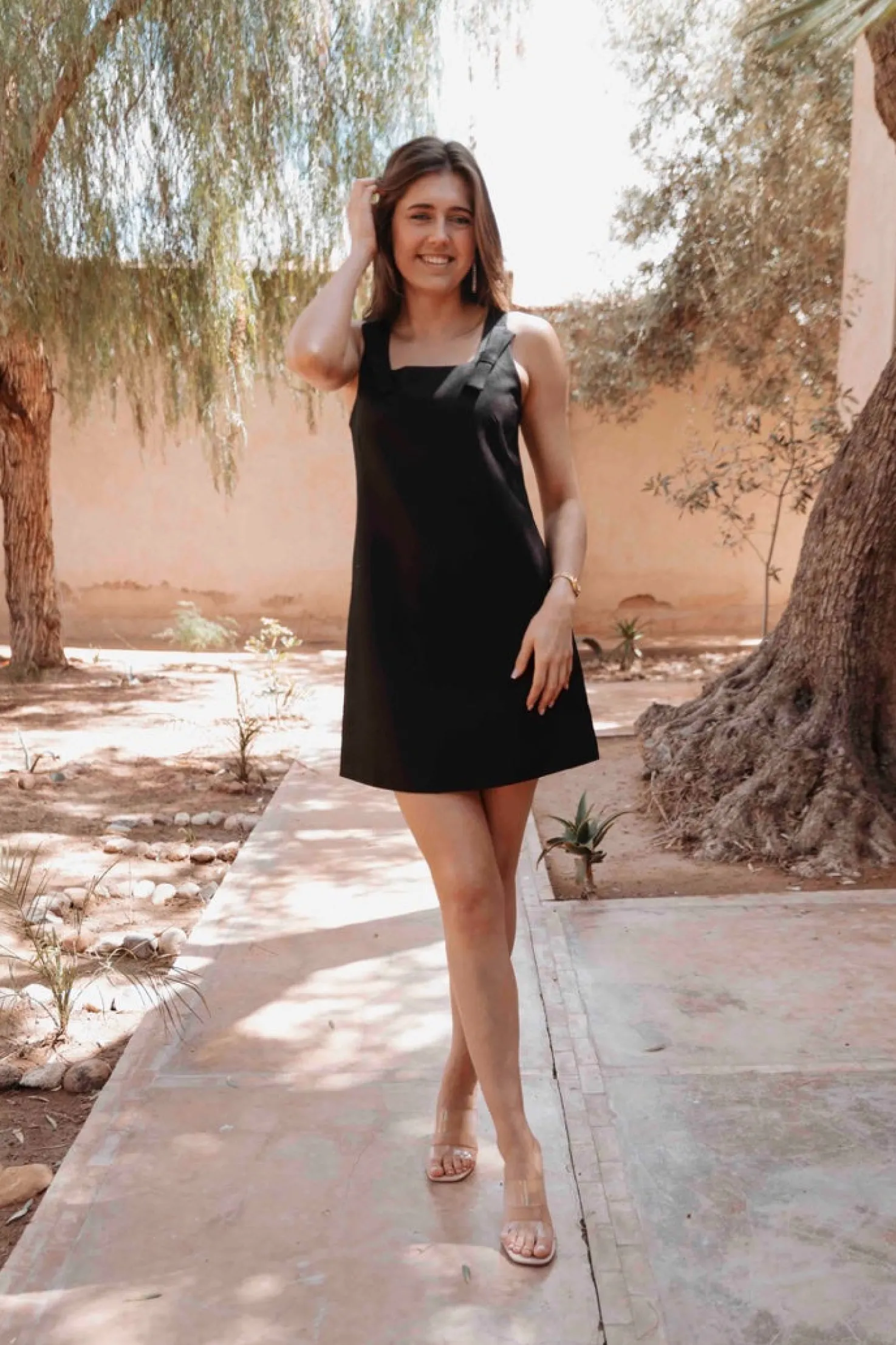 NAIMA BLACK BOW DRESS