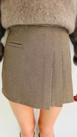 NIKKIE BROWN CARREAUX SKIRT