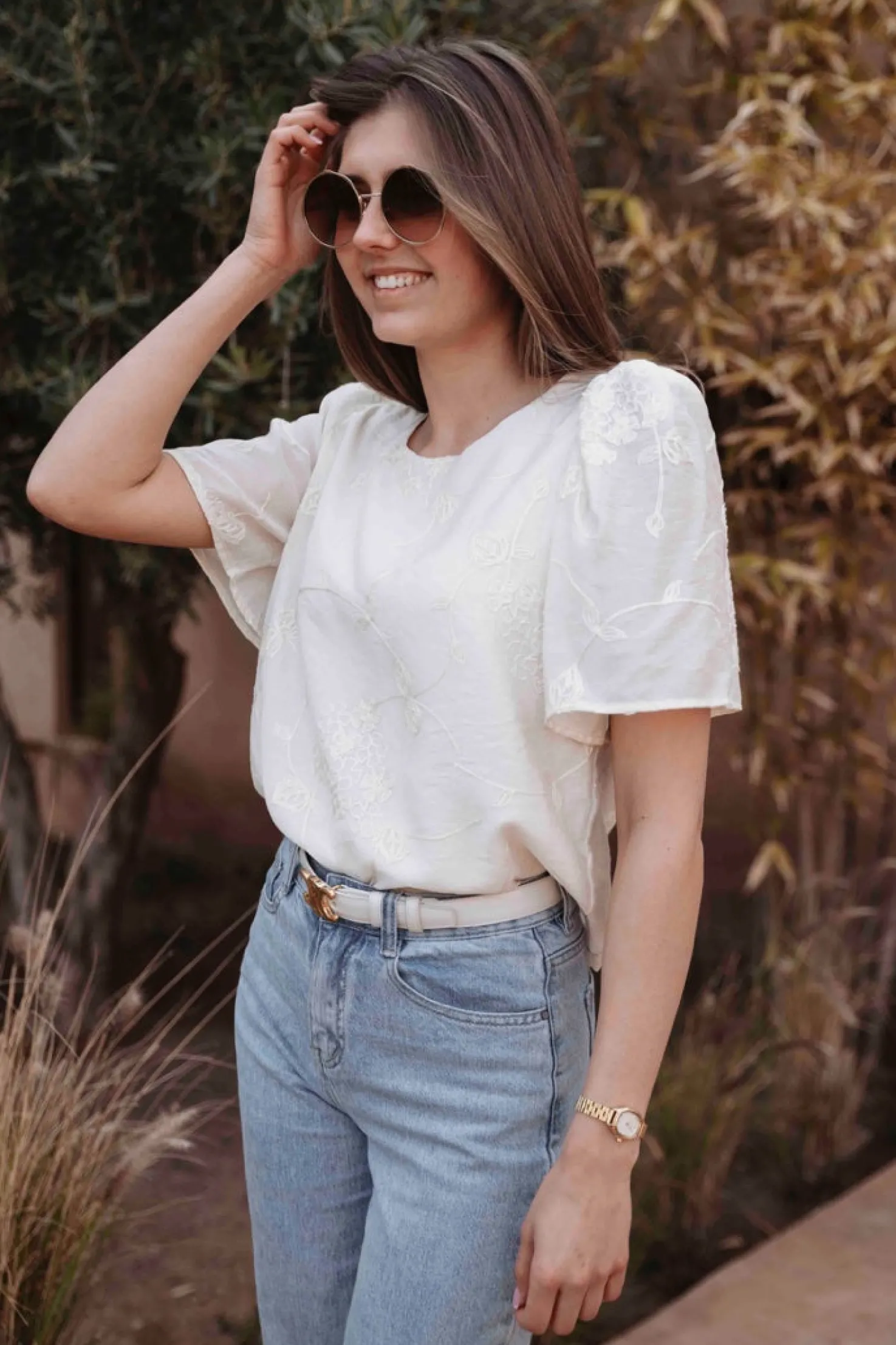 ZAYNAB ECRU BLOUSE